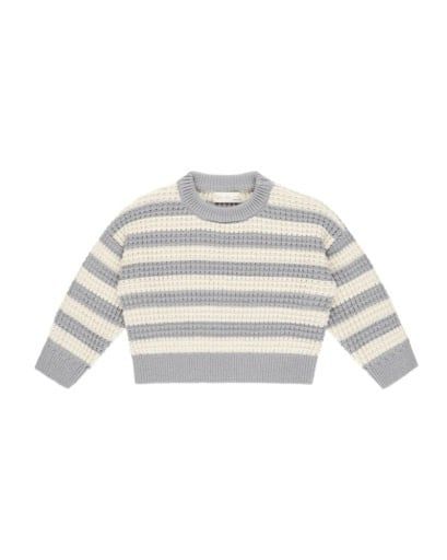ASPEN SWEATER || DUSTY BLUE STRIPE
