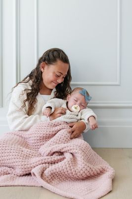 Waffle Knit Blanket Receiving 