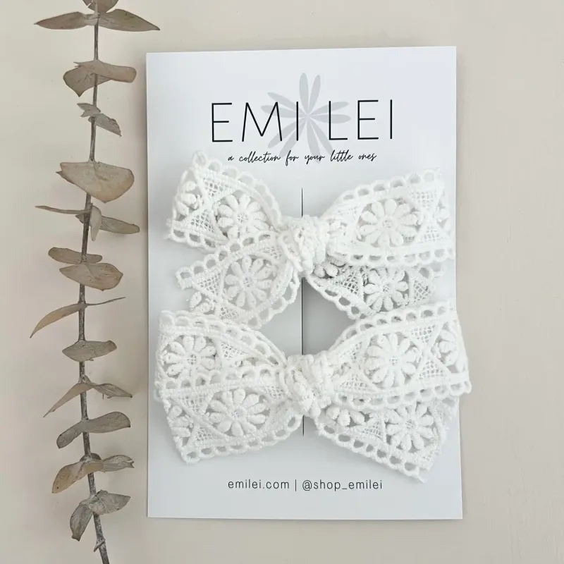 Emi Lei- Pigtail Bow Clip Set 