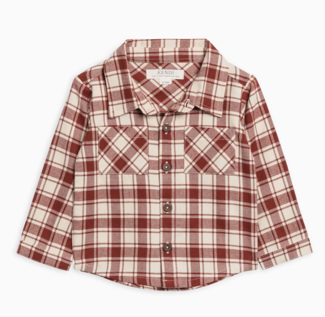Lev Flannel Long Sleeve Collared Shirt