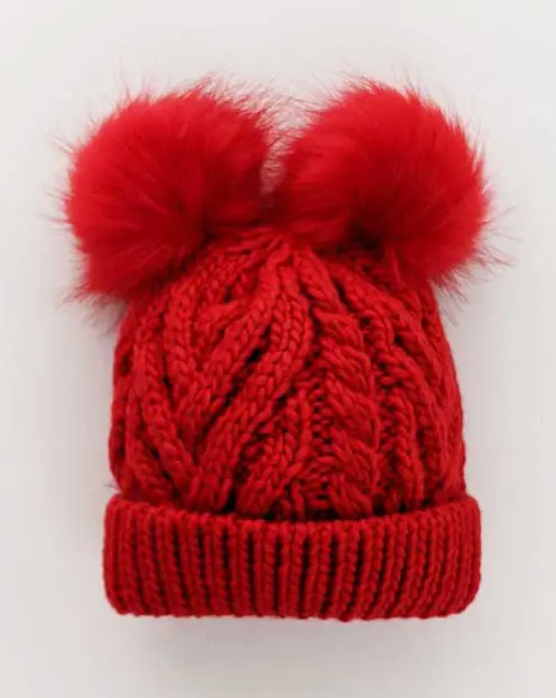 Fluffer Beanie Red 2-6Y