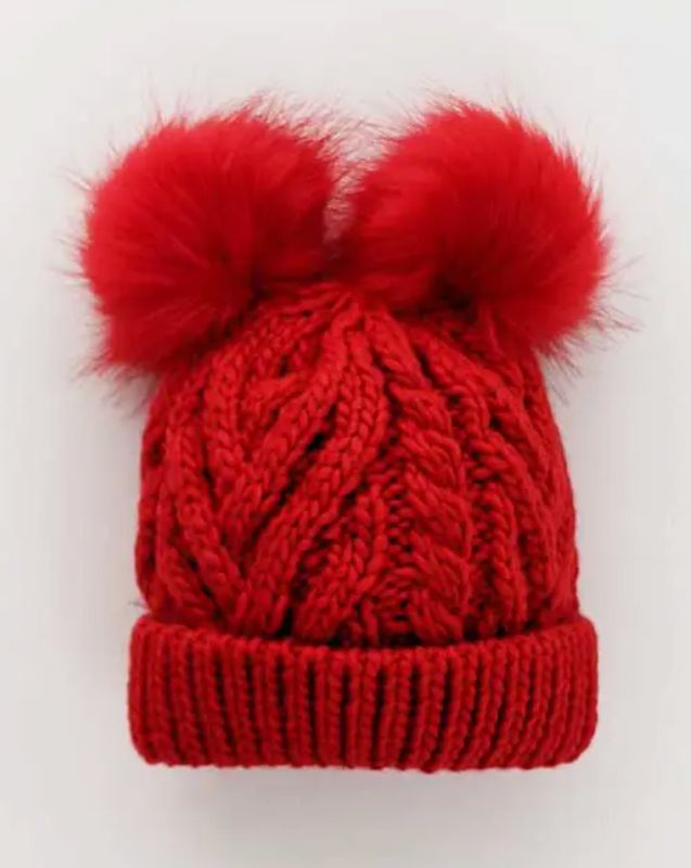 Fluffer Beanie Red 2-6Y