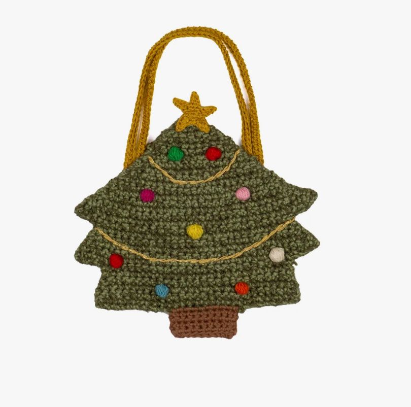 Crochet Purse - Christmas Tree O/S