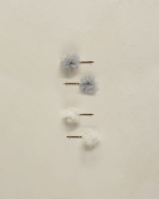 Pom Pom Pins Ivory/Powder Blue