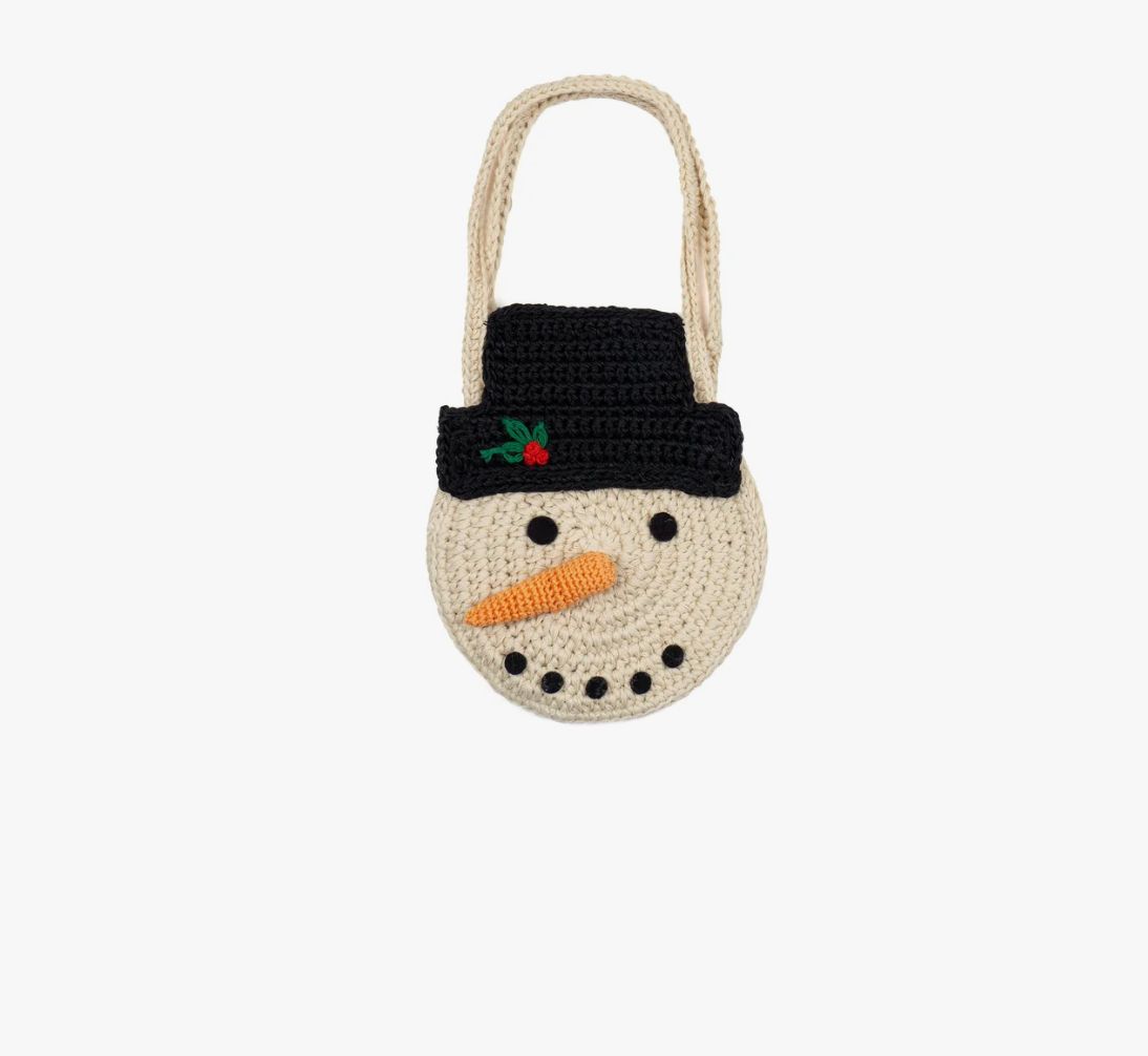 Crochet Purse - Snowman O/S