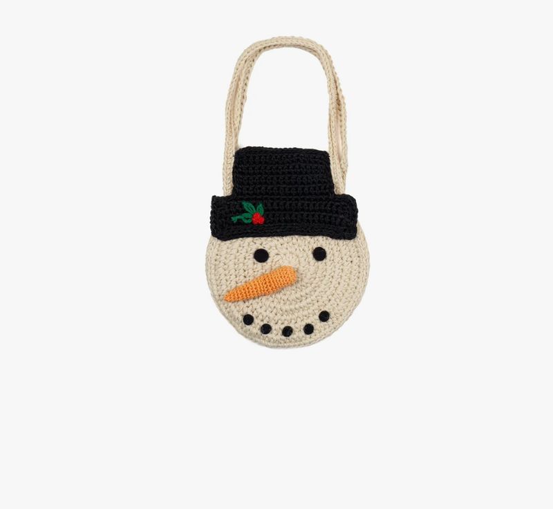 Crochet Purse - Snowman O/S