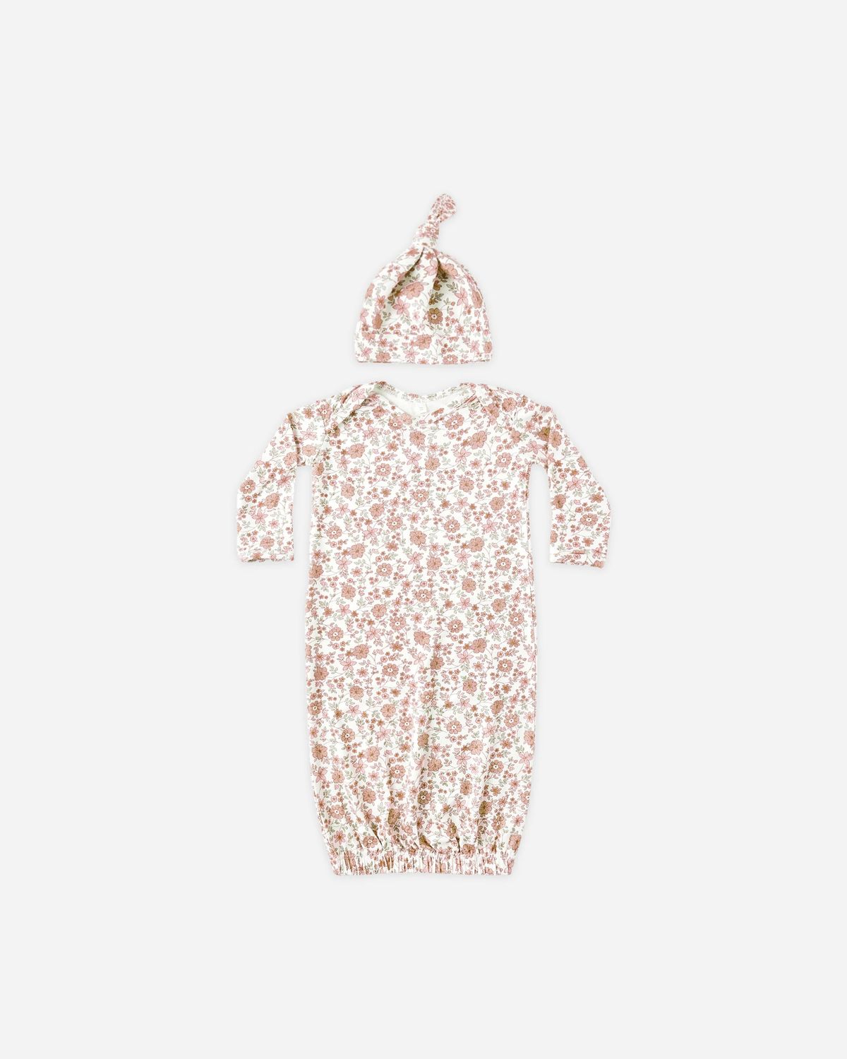 Bamboo Baby Gown + Hat Set Bloom O/S