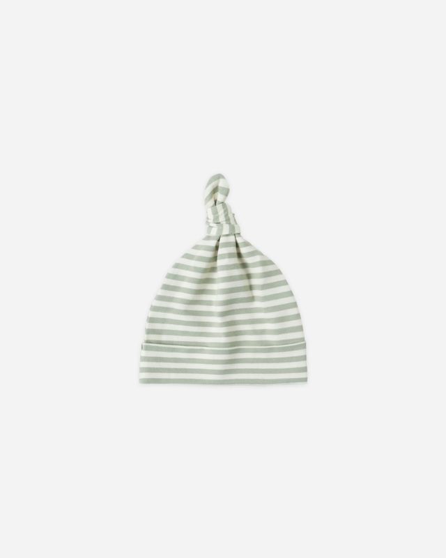 Knotted Baby Hat Fern Stripe 0-6M