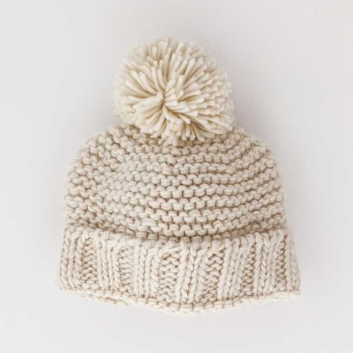 Huggalug -Garter Stitch Beanie