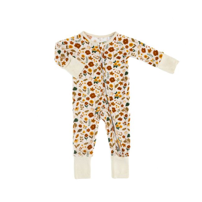 Baby Blues &amp; Pink - Bamboo Zippered Pajama