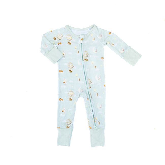 Baby Blues &amp; Pink - Bamboo Zippered Pajama