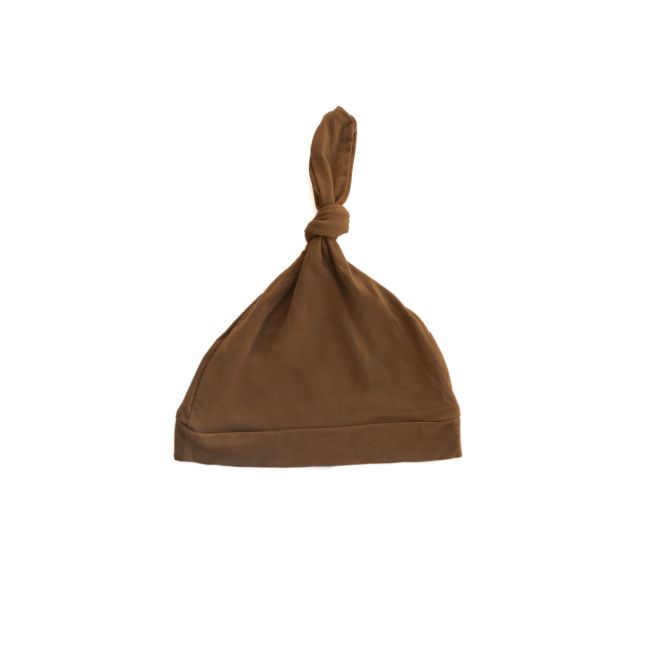 Baby Blues &amp; Pink - Knotted Hat 0-6M - Espresso