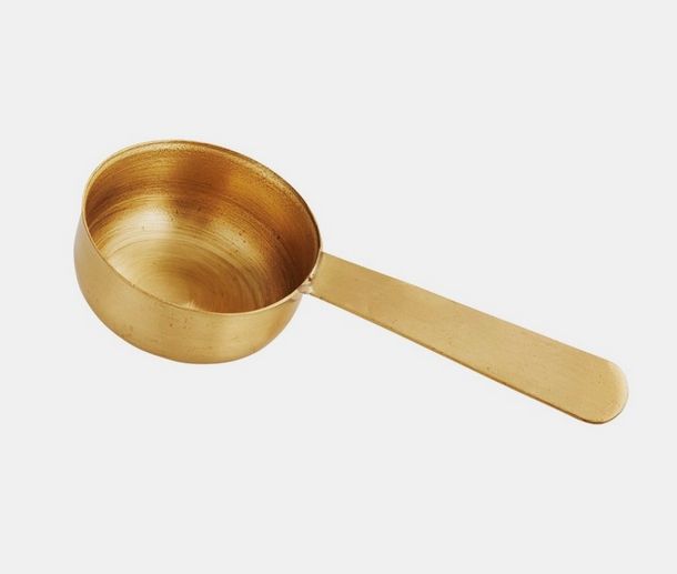 brass coffee scoop