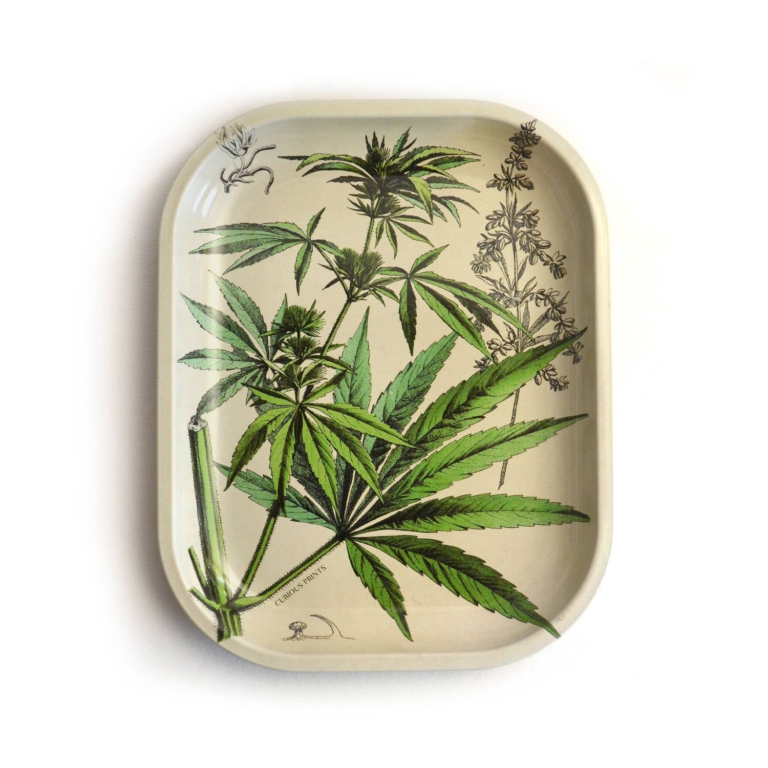 Small Metal Ritual Tray | Cannabis