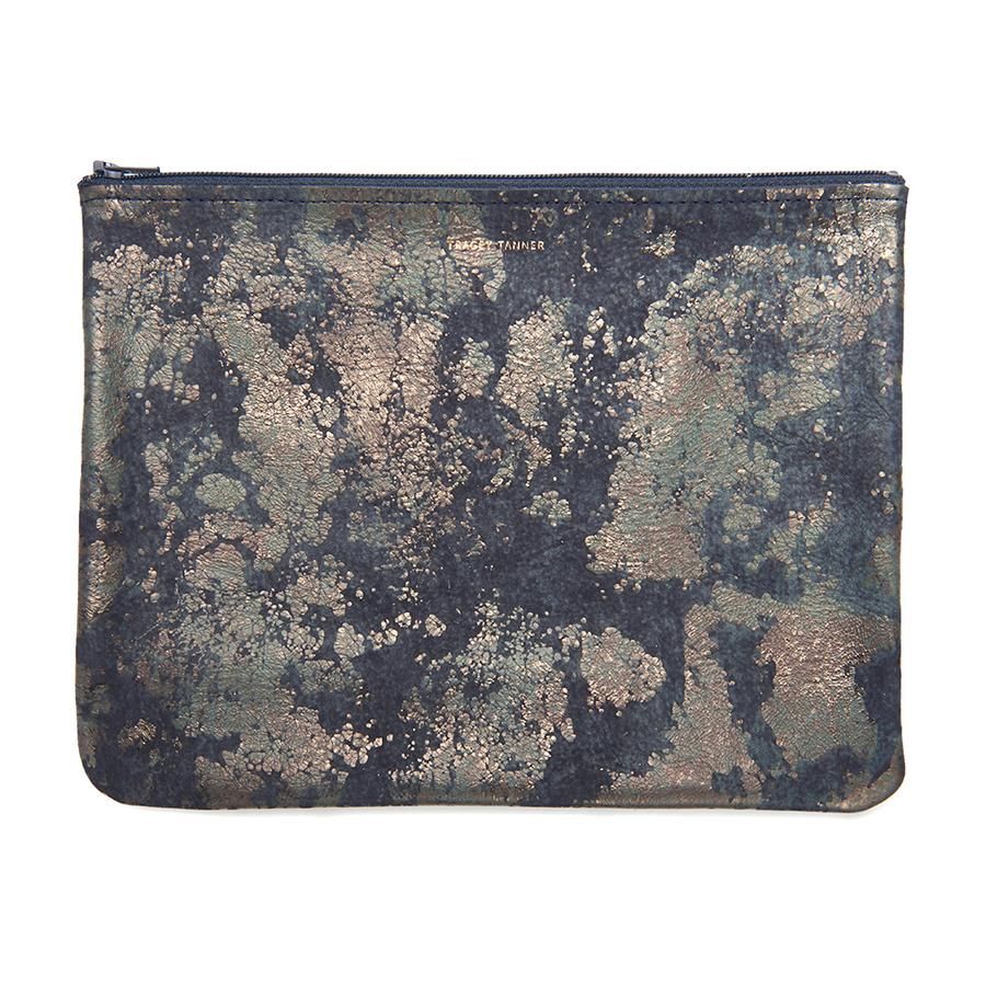 large leather pouch | oxidize zinc