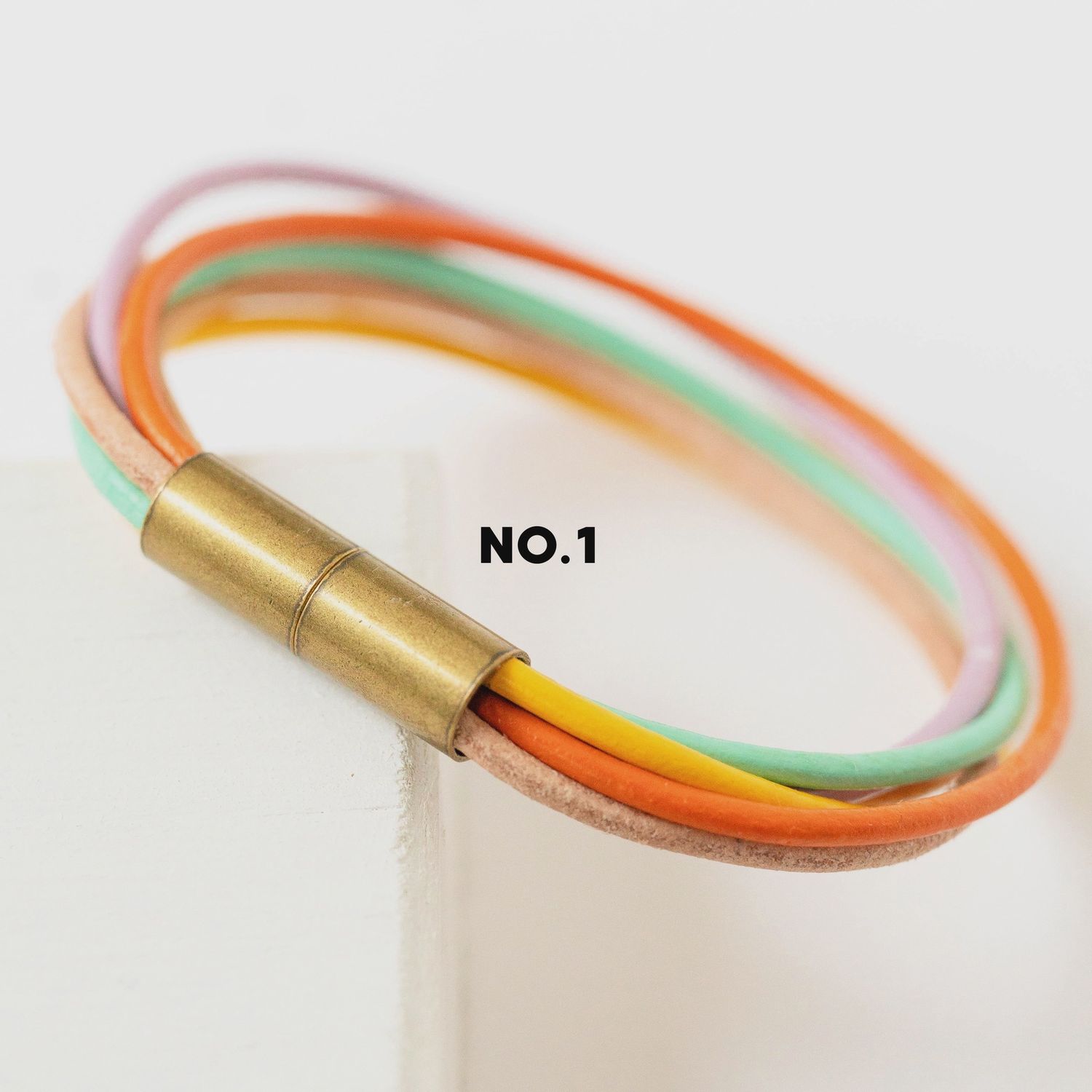 Multi-Color Magnetic Leather Bracelet, Color: no. 1 / colorful