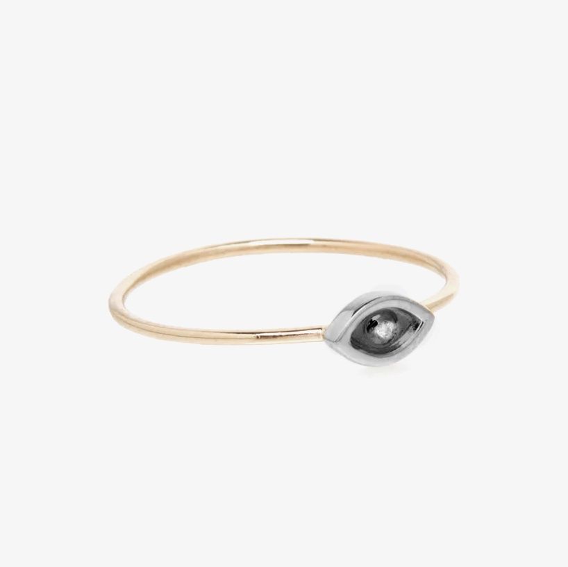 cecelia evil eye ring | mixed metal