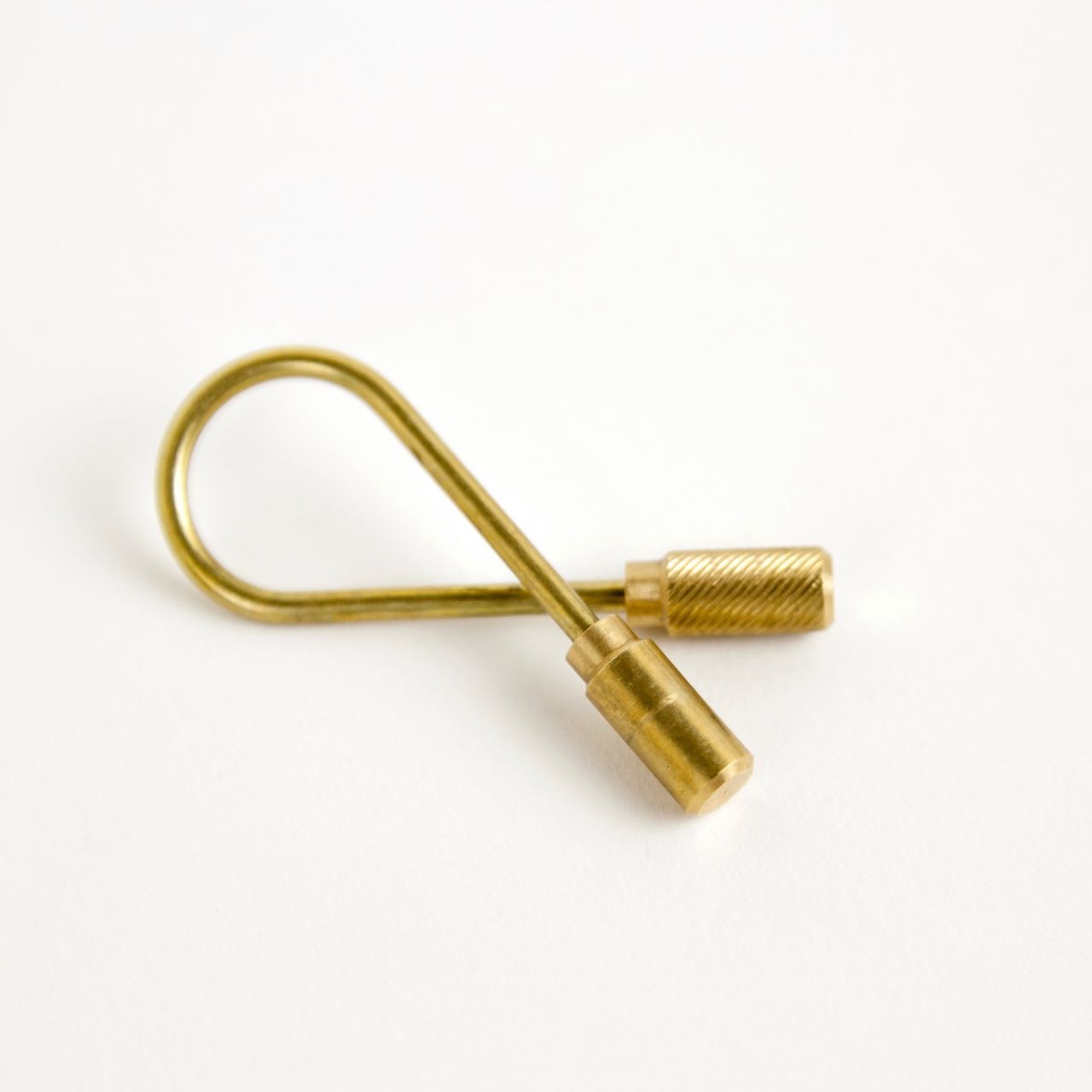brass helix twist keyring