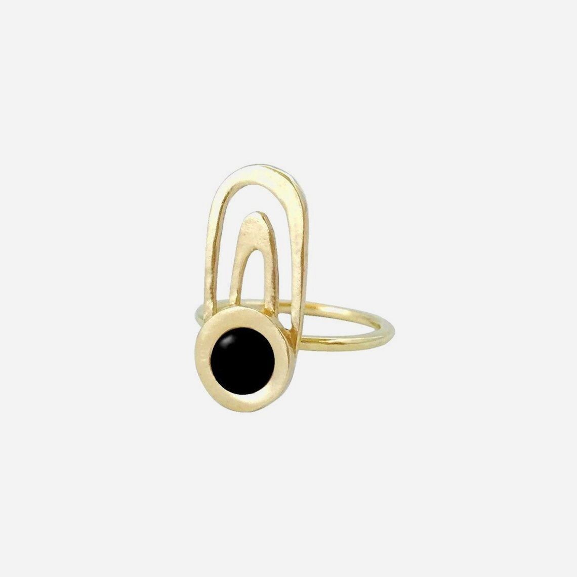 ripple ring with onyx or opal