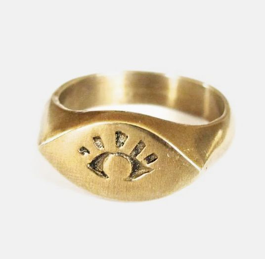 Ojo Signet Ring Brass