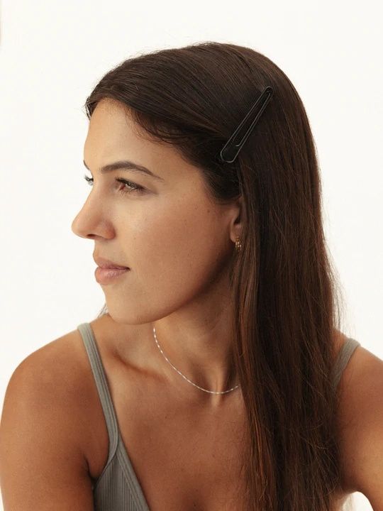 triangle hair clip, Color: black