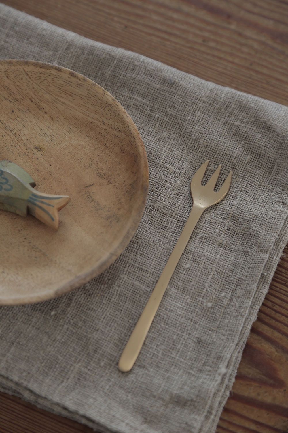 brass dessert fork