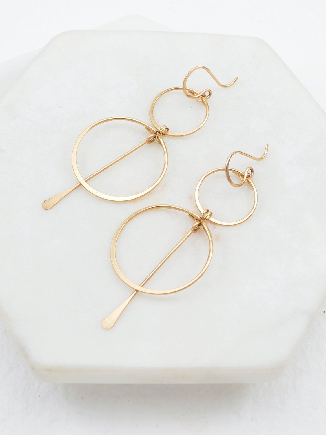 Double Circle Fringe Earrings