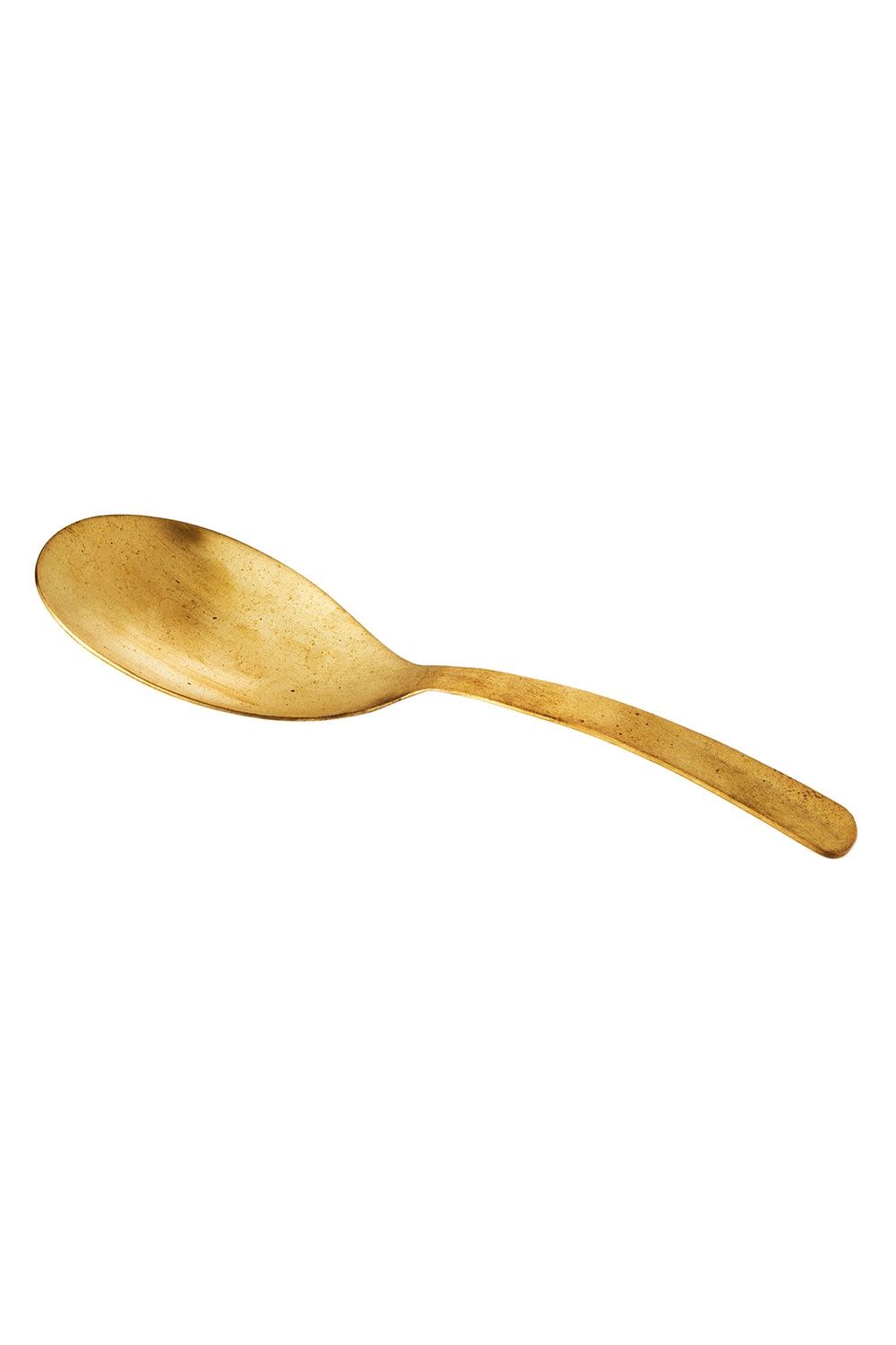 brass serving spoon