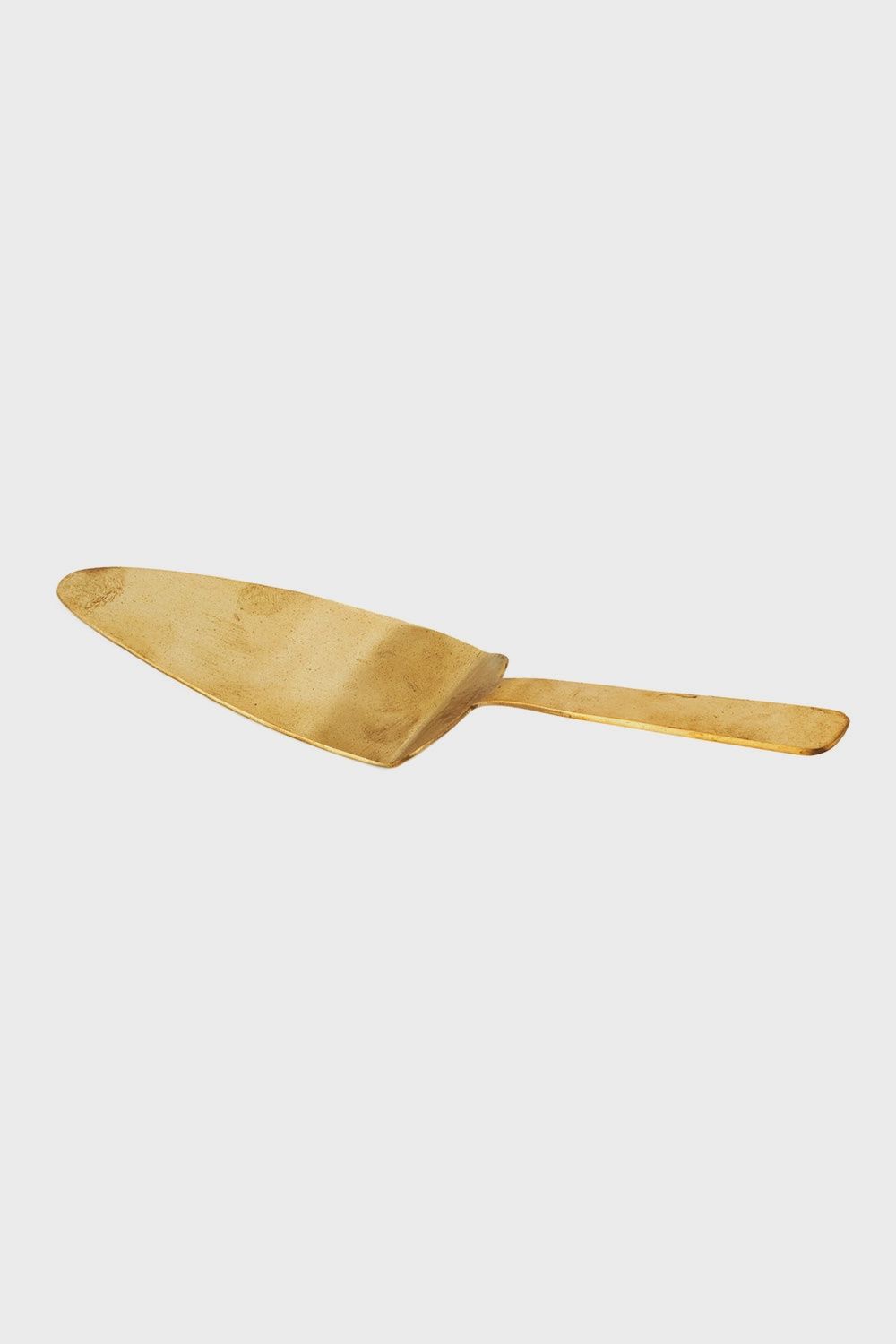 brass cake server