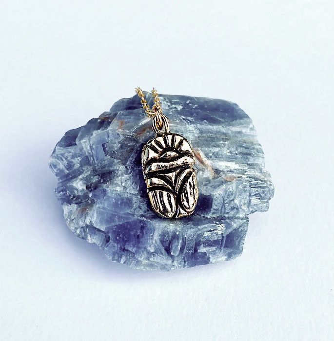 Wax Cast Scarab Necklace