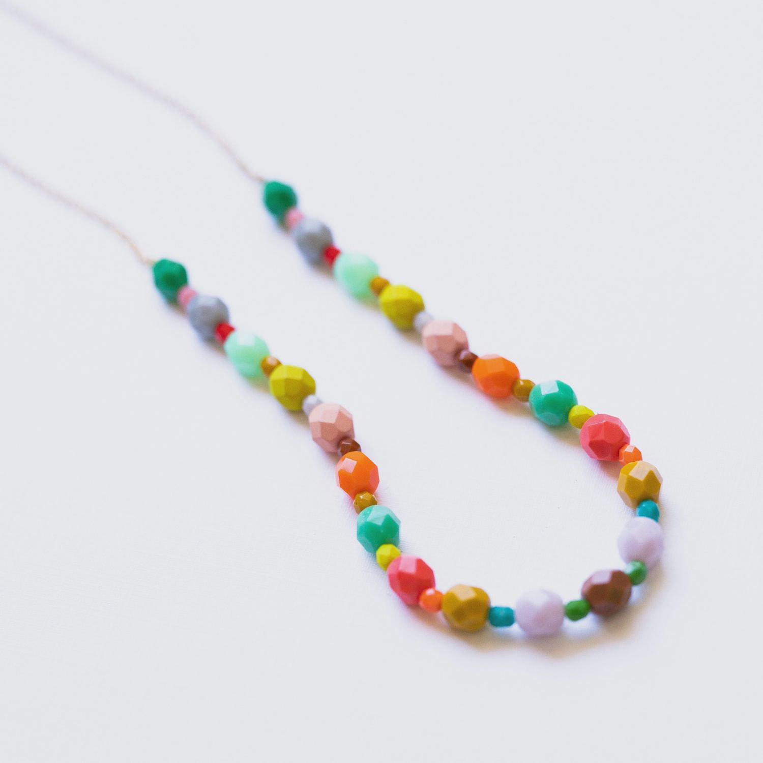 Multi-Color Beaded Statement Necklace