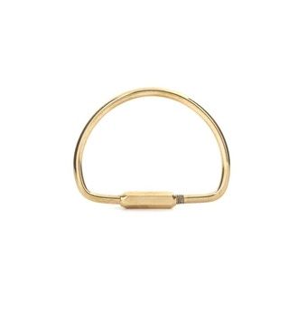 Brass Key Ring, Style: Semi-Circle