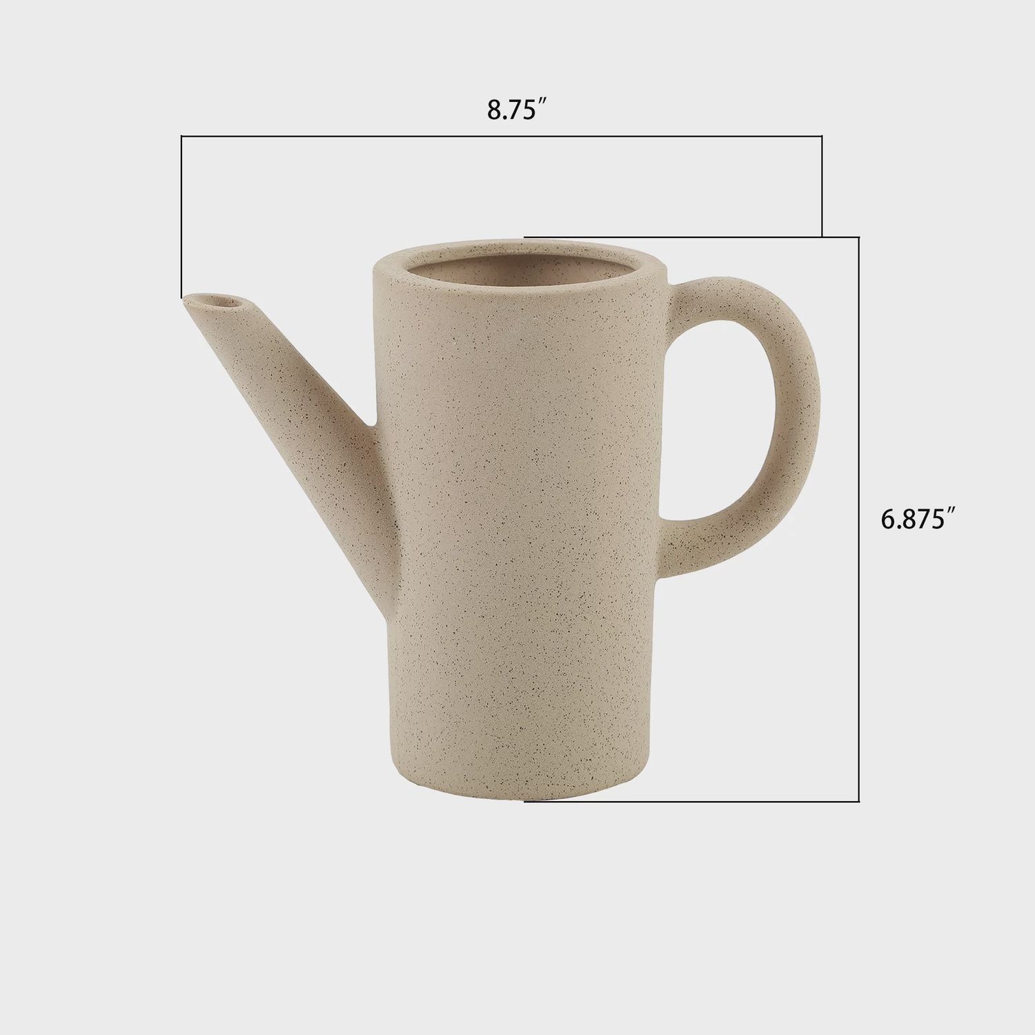 Ceramic Watering Can, Color: Tan