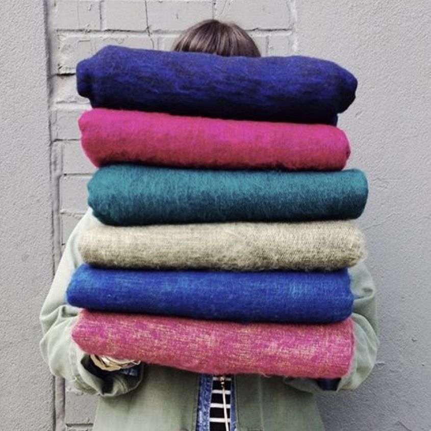 brushed woven blanket