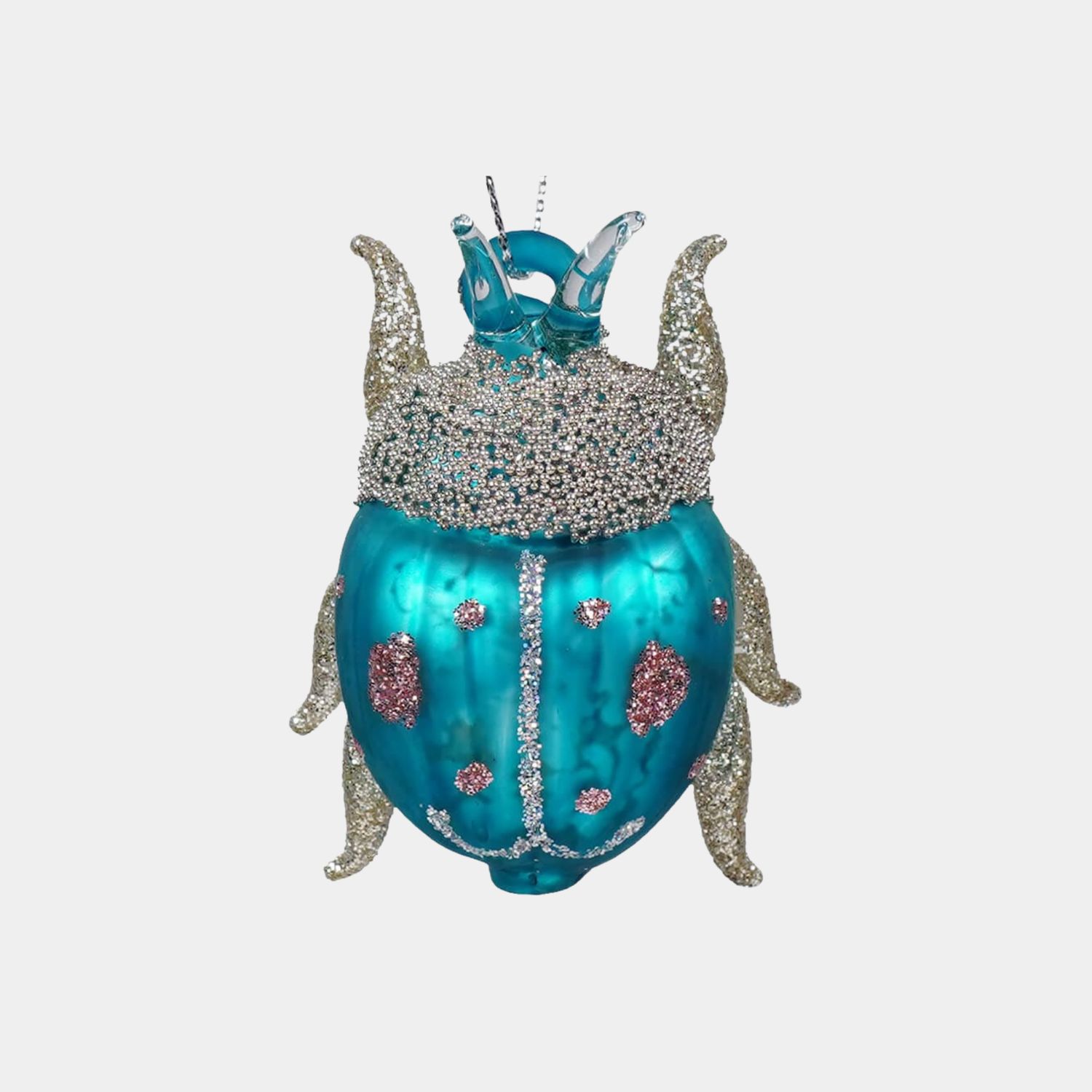 Small Pastel Beetle Ornament, Color: Blue