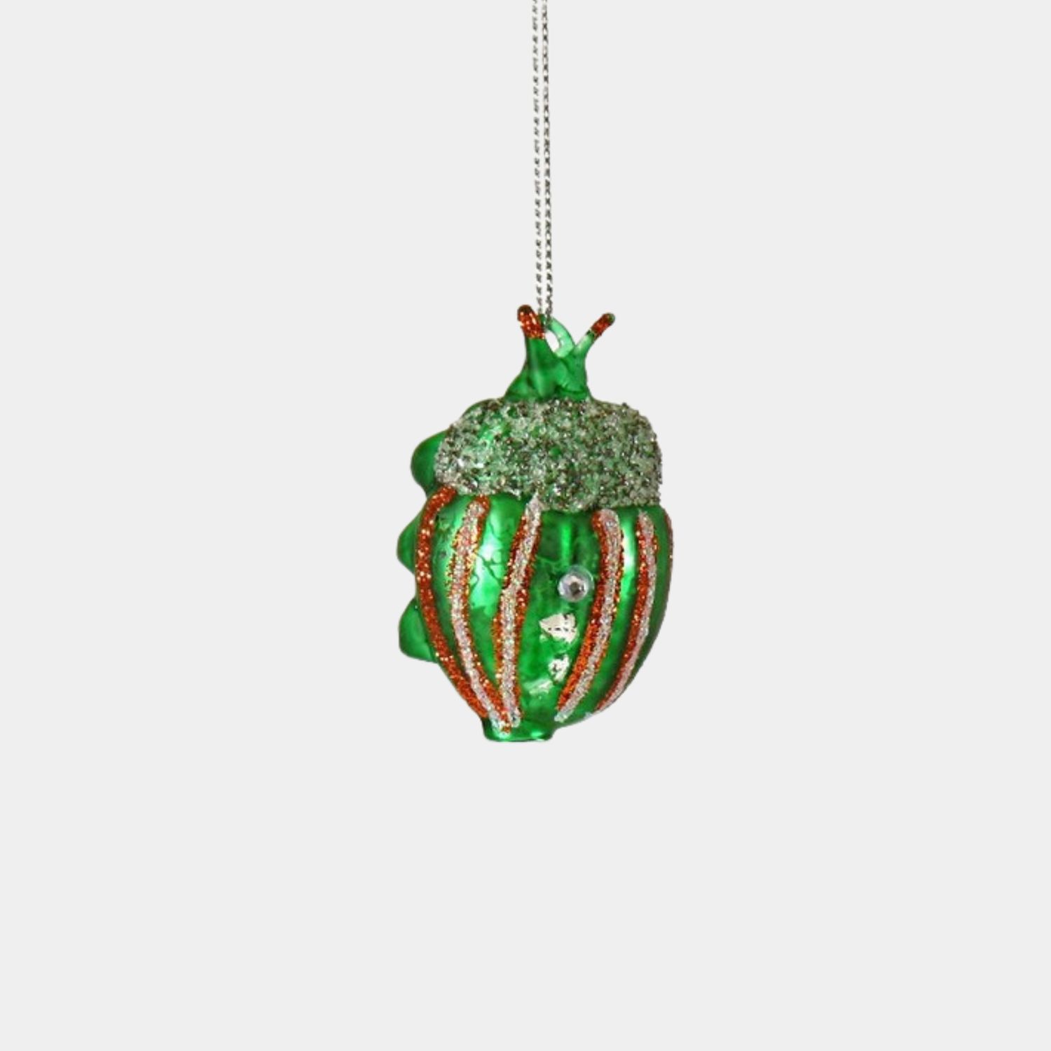 glitter insect ornament, Size: small green