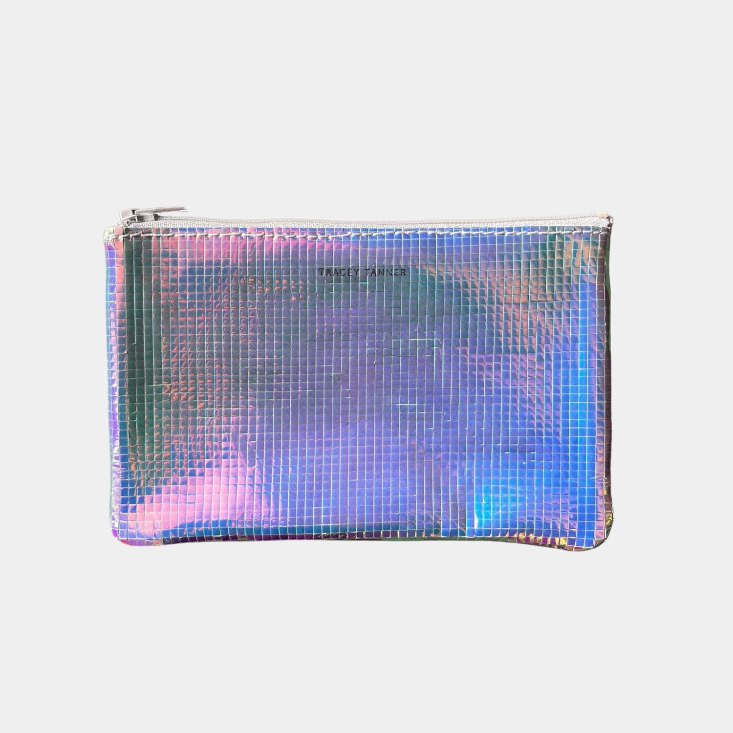 small leather pouch | iridescent disco ball
