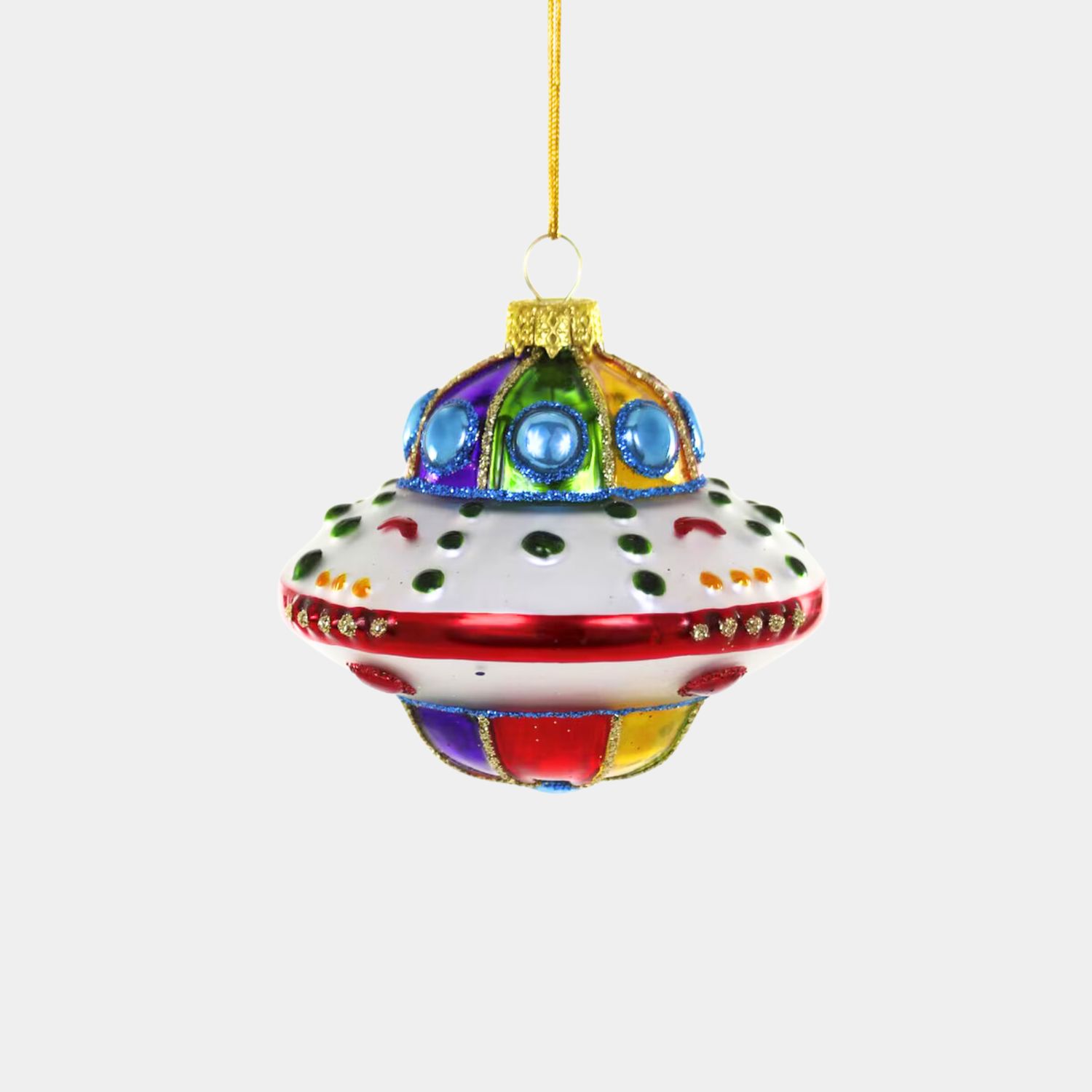 Rainbow UFO Ornament