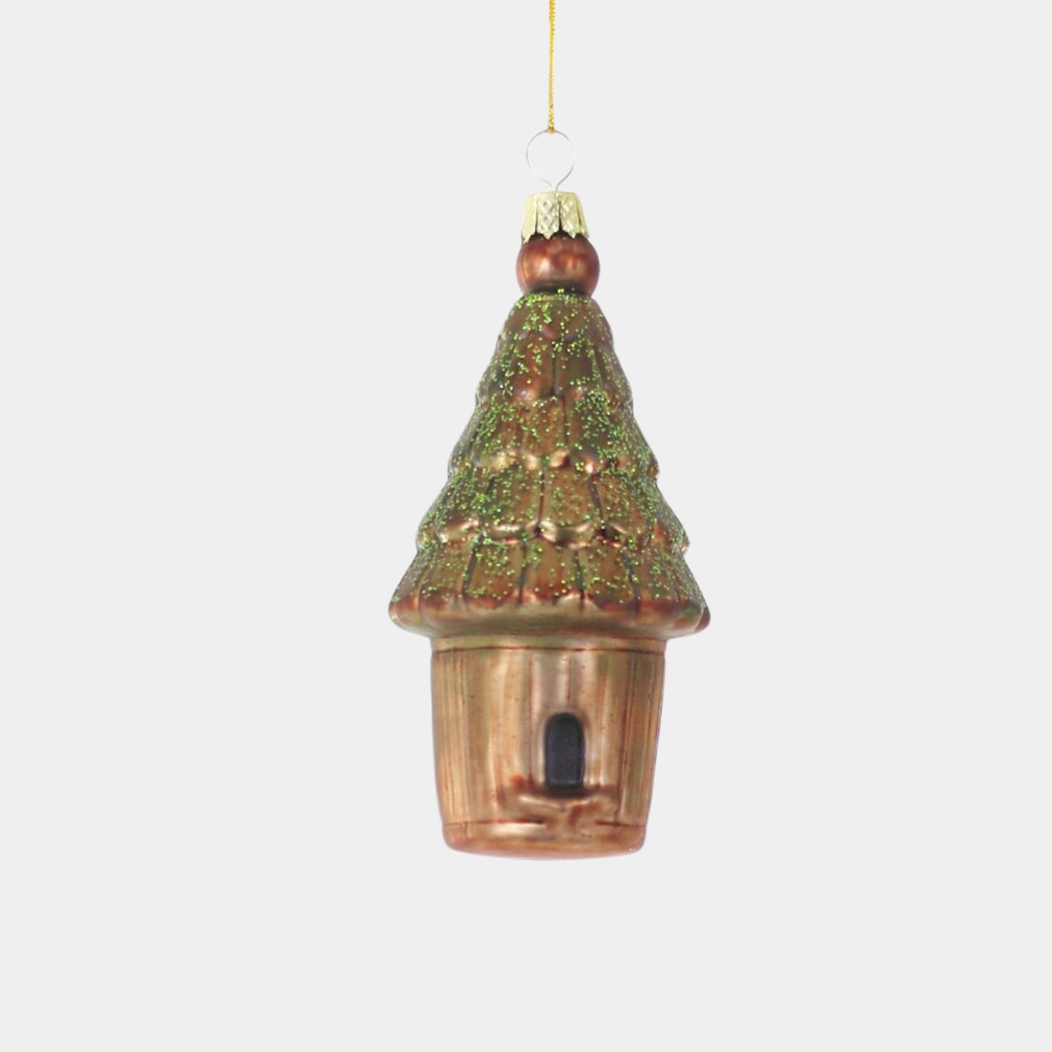 Cottage Garden Birdhouse Ornament, Color: Brown