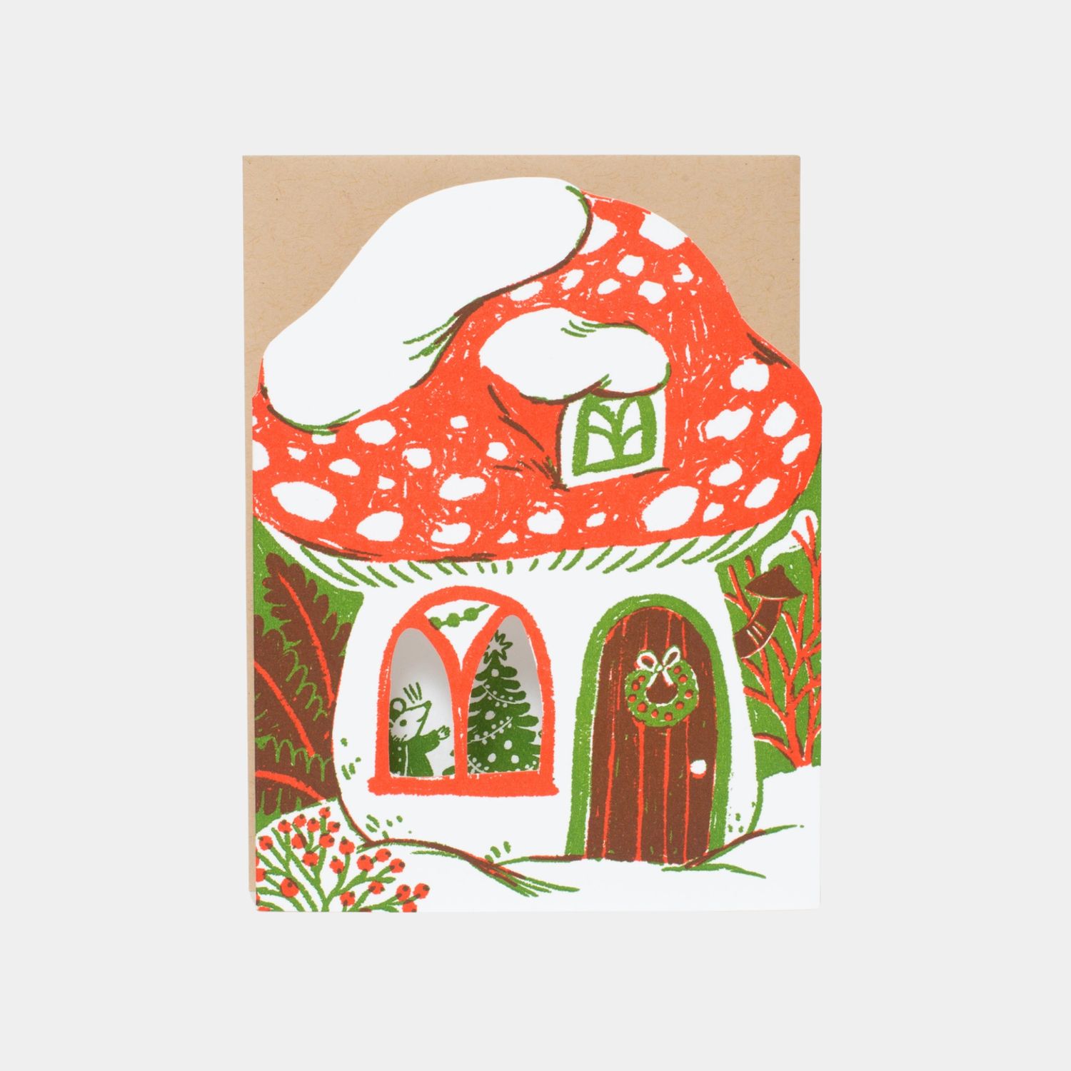 Merry Mushroom House Card