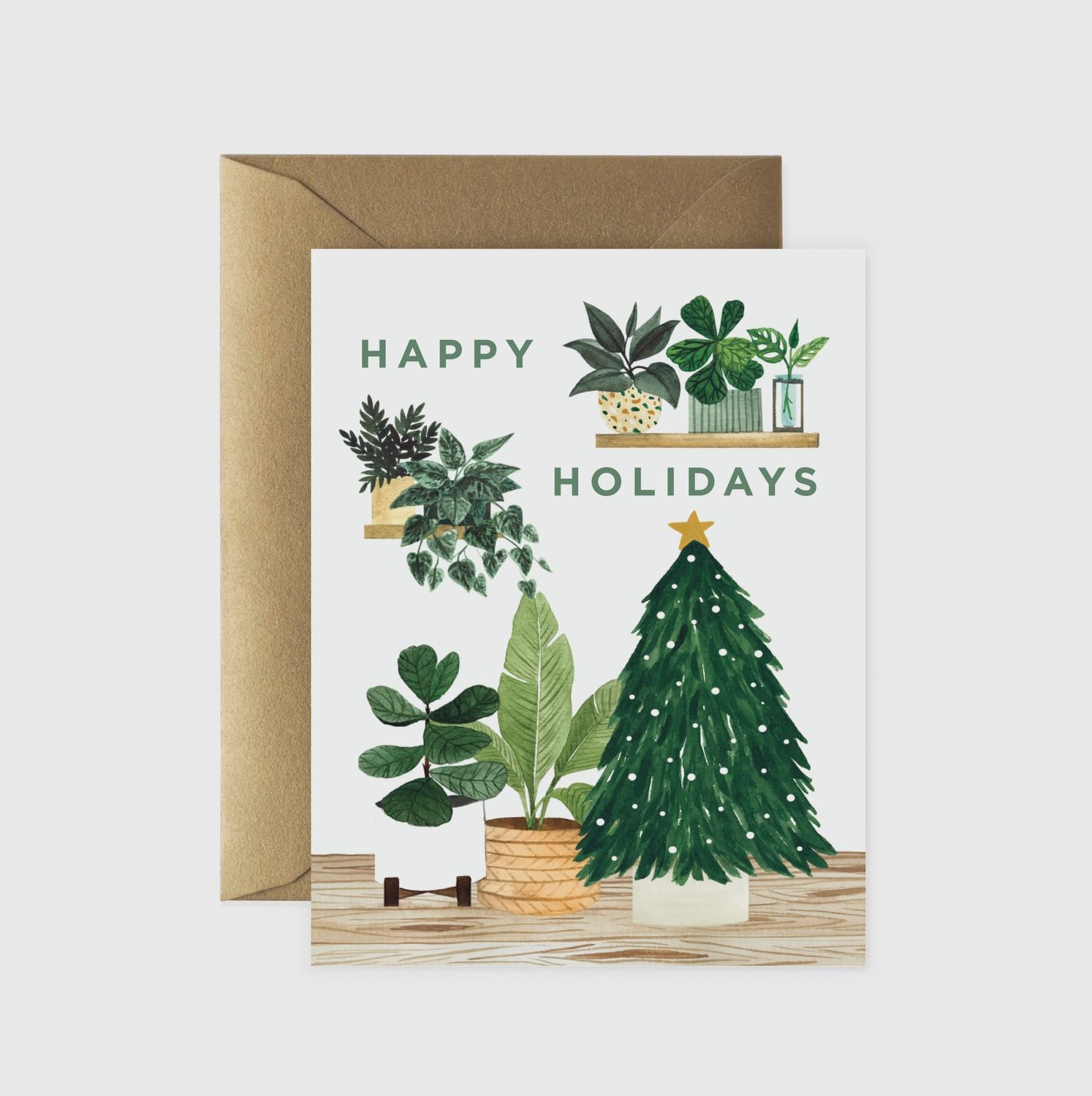 Plant Shelf Holidays Card