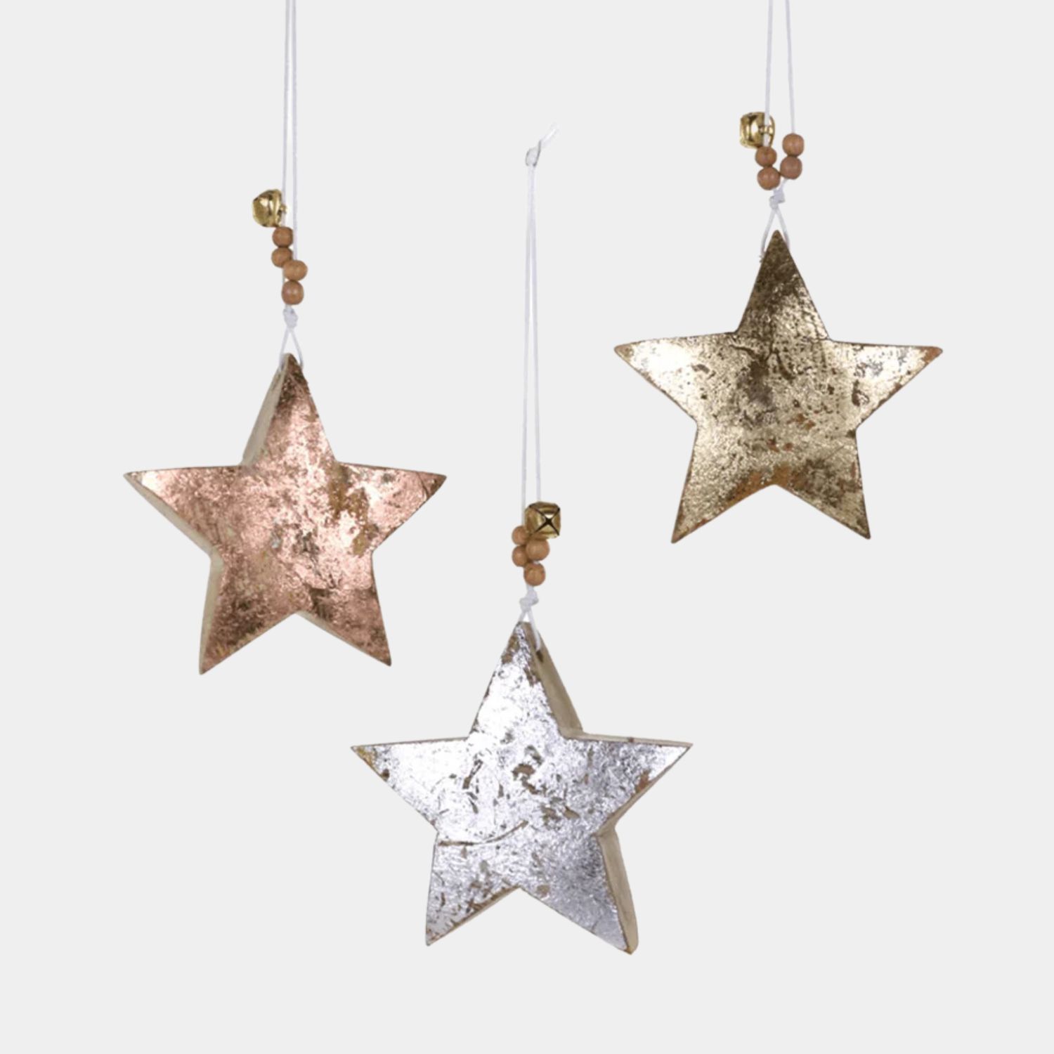 Wooden Shimmer Star Ornament | Large