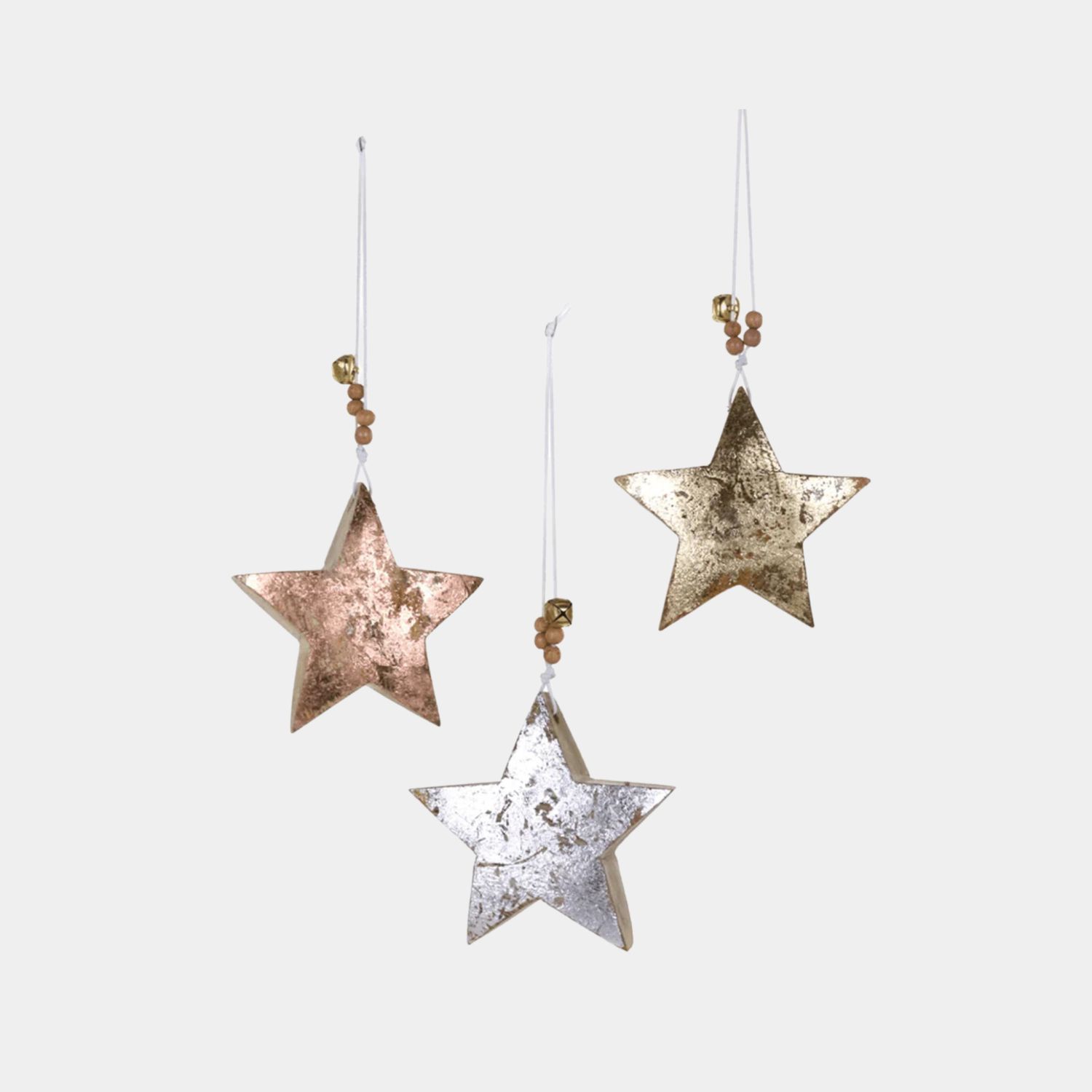 Wooden Shimmer Star Ornament | Small