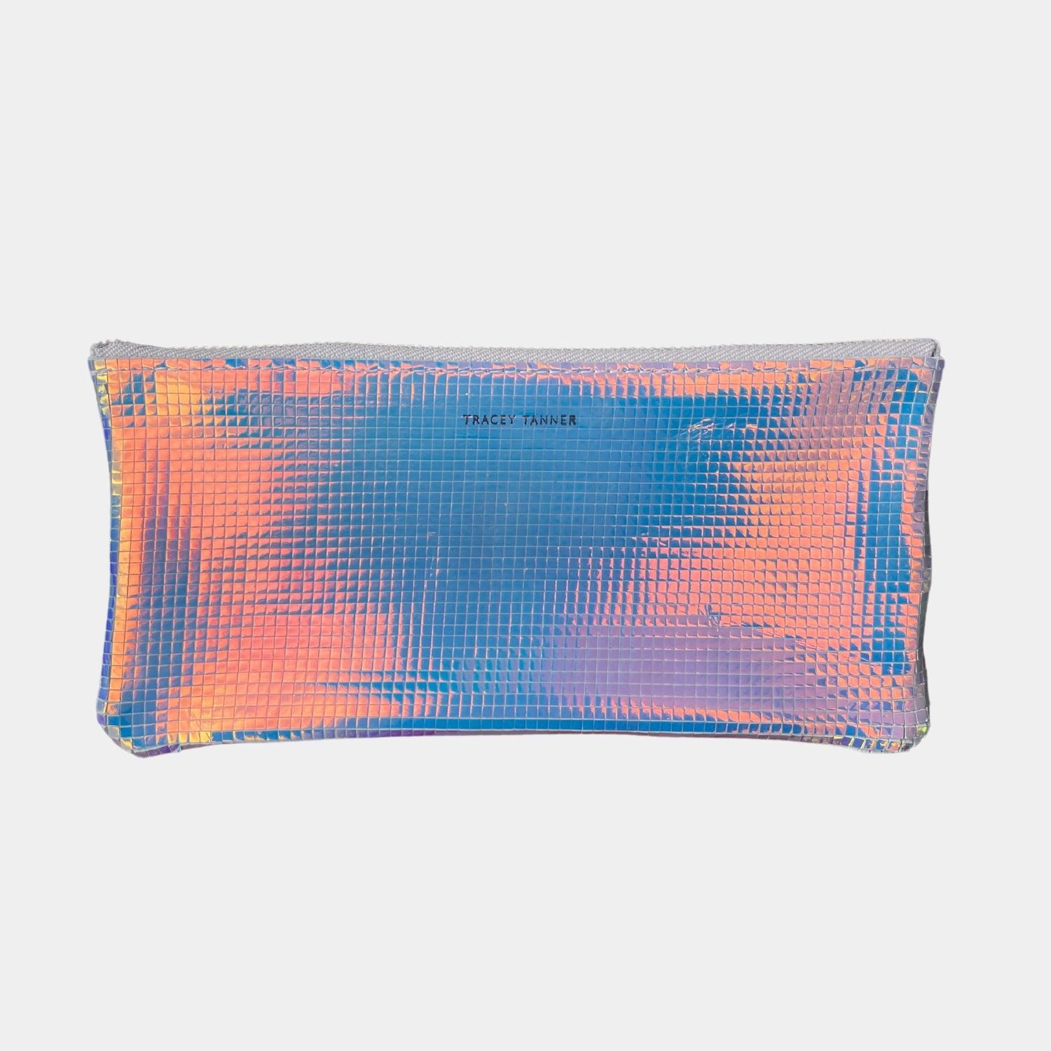 leather eyewear case | iridescent disco ball
