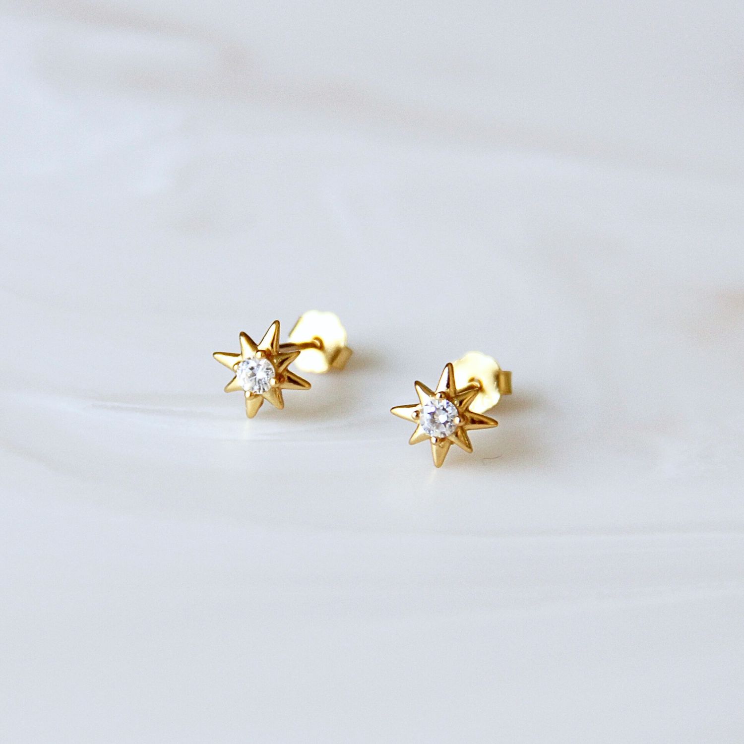 harriet starburst studs, Material: Gold Vermeil