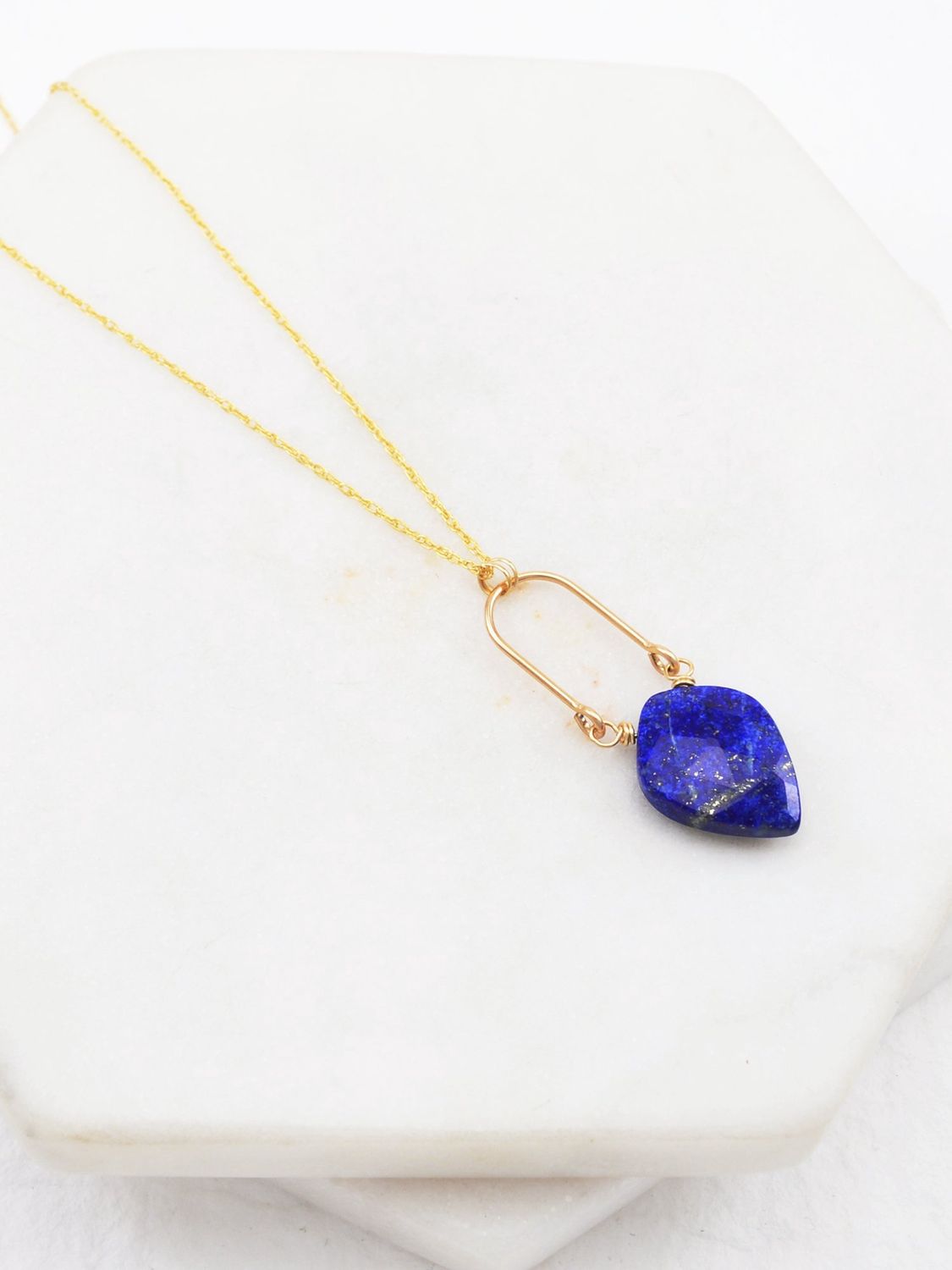 Hinged Lapis Necklace