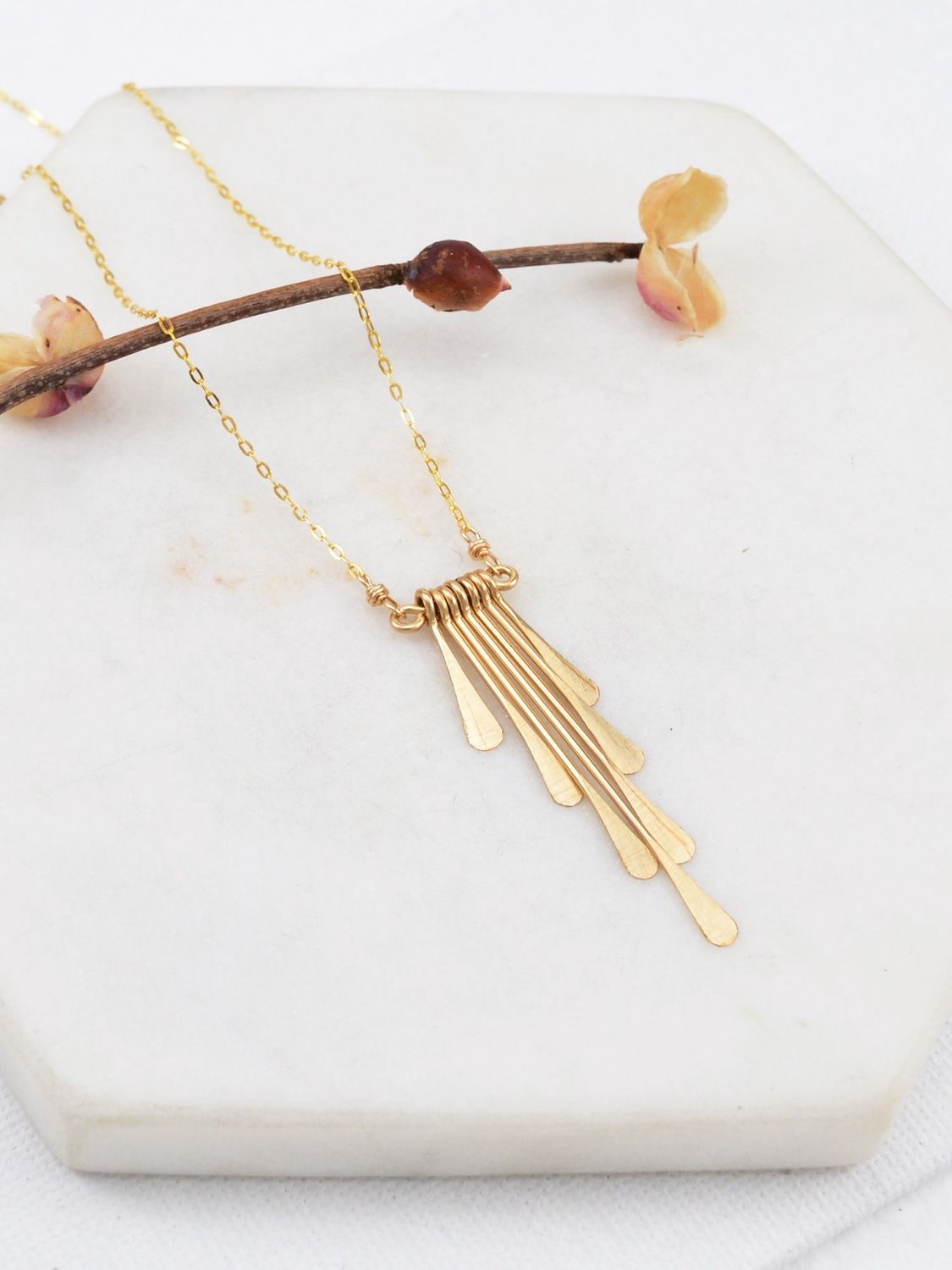 Petite Fringe Waterfall Necklace