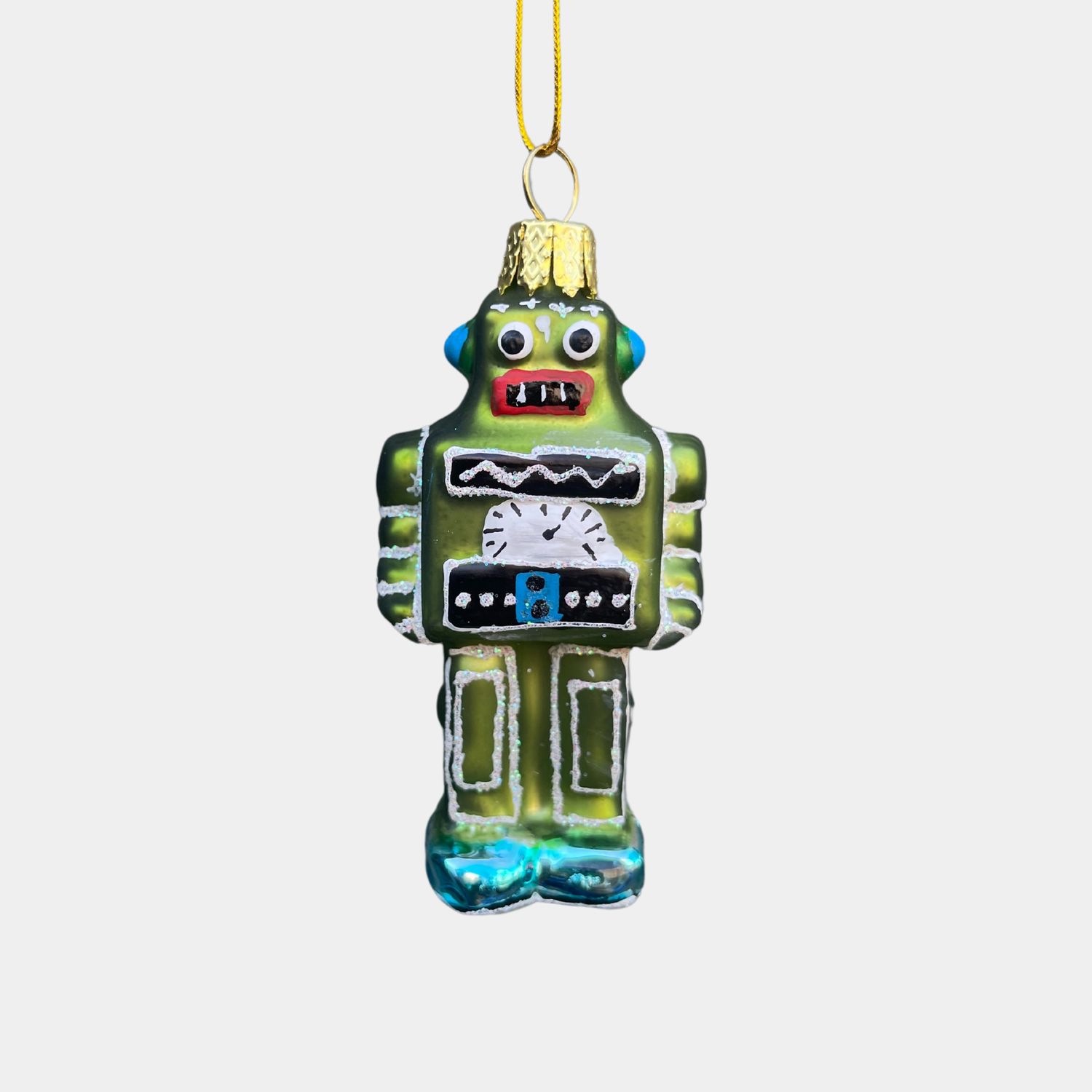 Tiny Robot Ornament, Color: Green