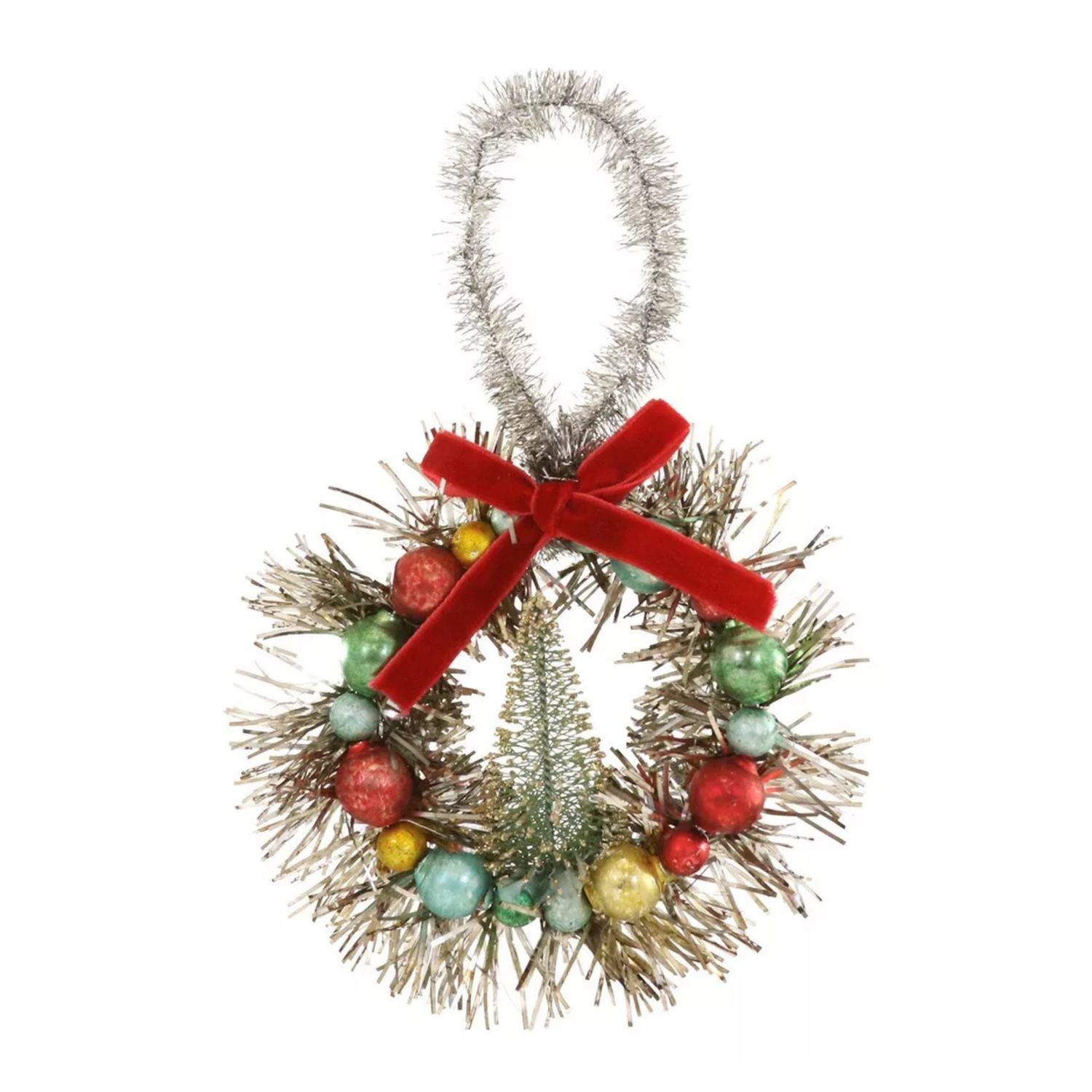 Vintage Wreath Ornament | Red