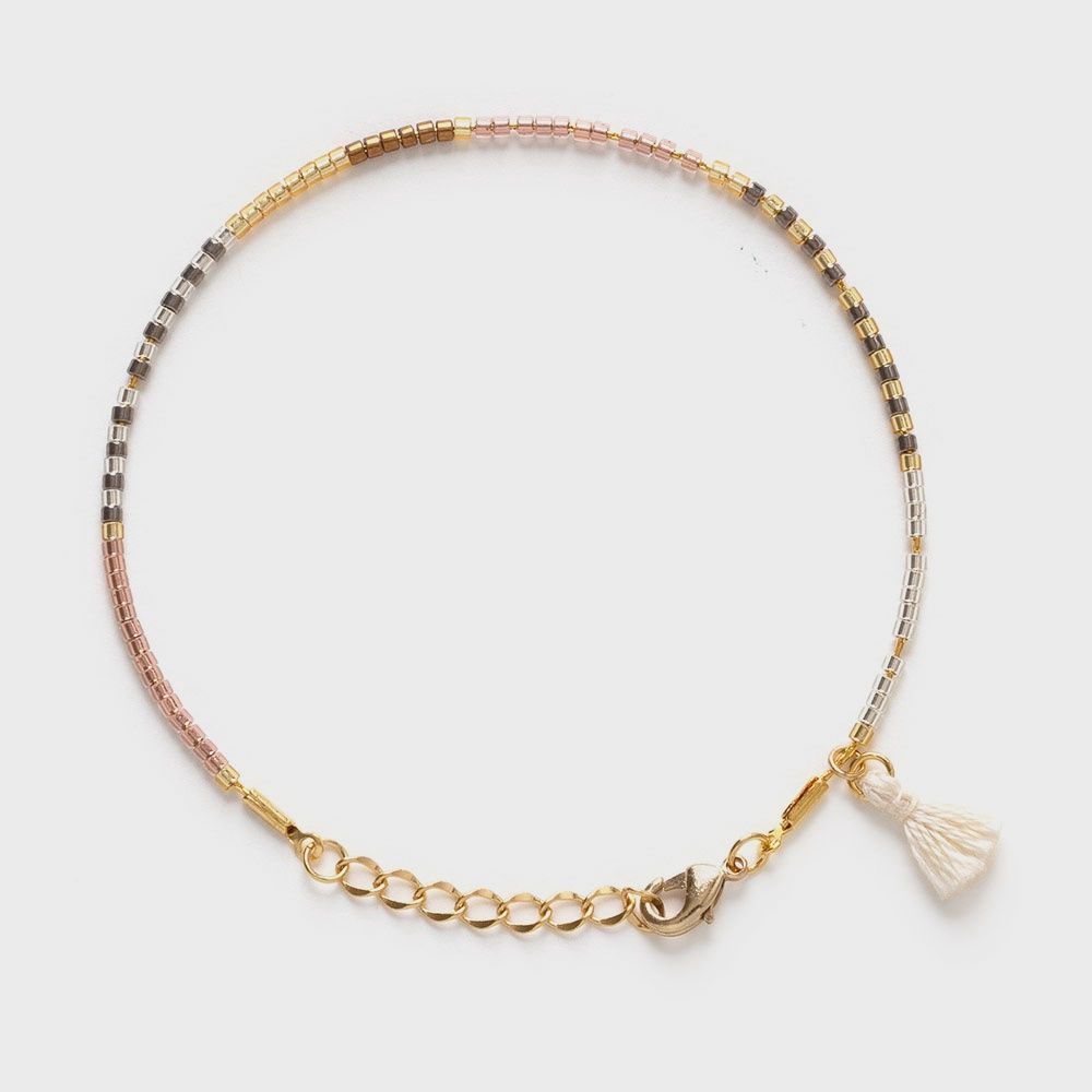 Japanese Seed Bead Bracelet | Champagne